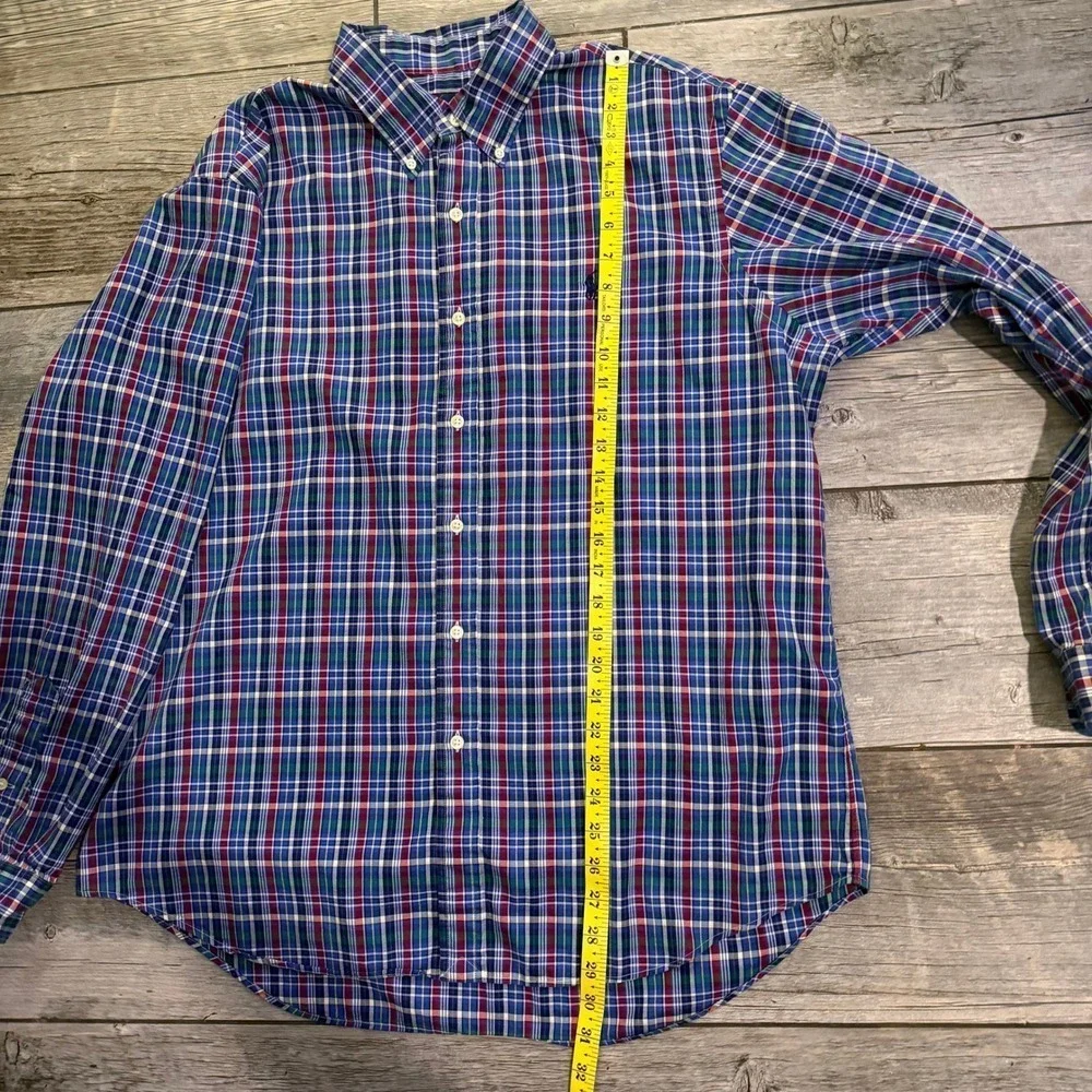 Ralph Lauren Long Sleeve Plaid Button Down Shirt Men XL Classic Fit